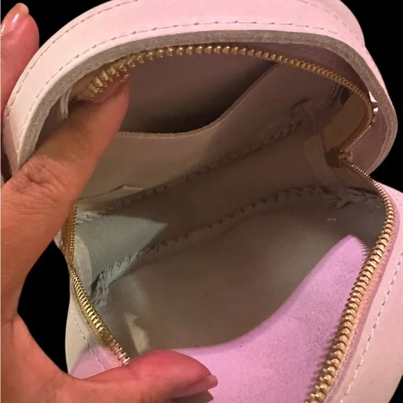 Portland Leather Beluga Small Circle Gray Bag - Picture 7 of 10